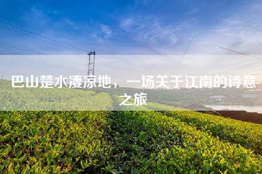 巴山楚水凄凉地，一场关于江南的诗意之旅