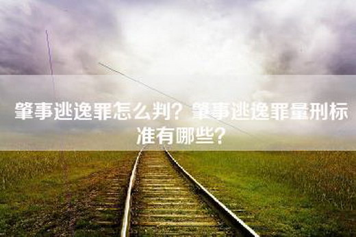 肇事逃逸罪怎么判？肇事逃逸罪量刑标准有哪些？