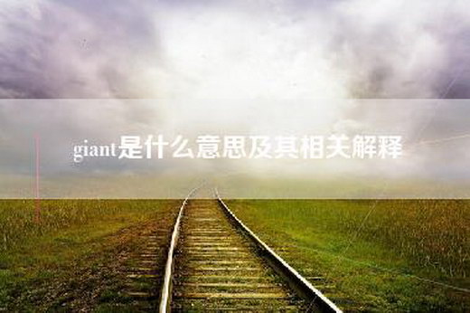 giant是什么意思及其相关解释