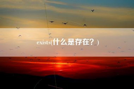 exists(什么是存在？)