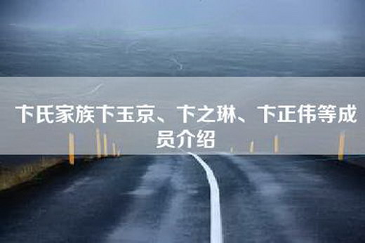 卞氏家族卞玉京、卞之琳、卞正伟等成员介绍