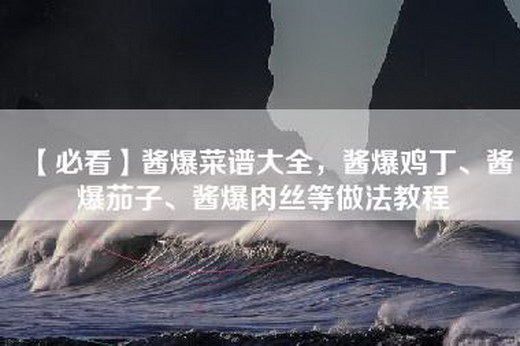 【必看】酱爆菜谱大全，酱爆鸡丁、酱爆茄子、酱爆肉丝等做法教程